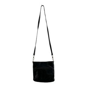 Perlina New York Womens Crossbody Bag Black Pockets Detachable Strap Zipper S